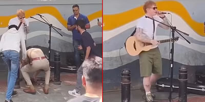 indian police stop ed sheerans surprise street performance